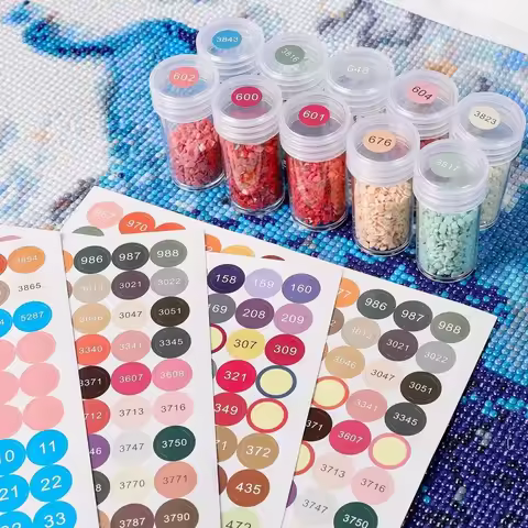 4pcs/set Diamond painting color number sticker label sticker diamond painting color number digital m