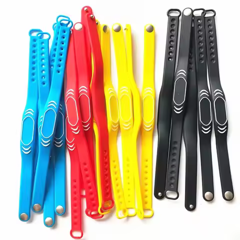 5Pcs Adjustable Silicone Waterproof Bracelet IC 13.56MHz FM11RF08 1K S50 Read Only NFC Tag RFID Smar
