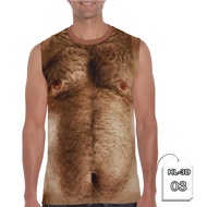 COOL UGLY T-SHIRT WITH CHEST FUR FULL PRINTING 3D ADULT T-SHIRT Fast Delivery Ugly SHIRT/