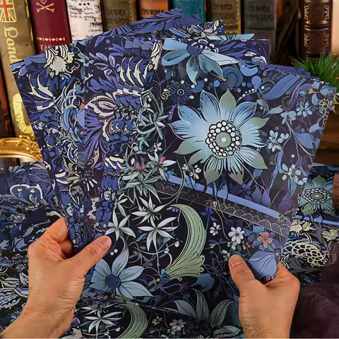 20Pcs Vintage European Floral Scrapbook Paper, DIY Decorative Collage Craft Paper for Journal & Phot