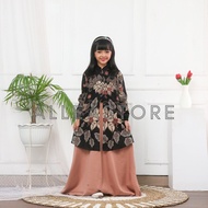 Gamis batik Anak modern dress muslim gamis batik kombinasi