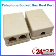 2-Port RJ11 6P4C telephone connection box RJ11 6P4C Keystone Jack Surface Mount Box for Connector Pl
