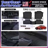 DSTWEI TPE Car Mat Car Carpet Karpet Kerete TPE compatible for TOYOTA VIOS 2023-2025 Carmat