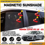 For Honda Civic FC 16 - 21 OEM Magnetic Sunshade UV Proof Magnet Sunshade Clip Sun Shield Perlindung