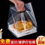 Pizza Packing Bag 23cm 30cm 33cm Plastic Bag pizza Commercial Takeaway Tote Bag pizza Bag Customized