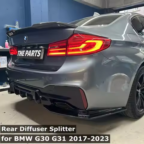 Car Rear Bumper Lip Splitter Side Spoiler ABS Body Kit Tuning for BMW 5 Series G30 G31 M Pack With M