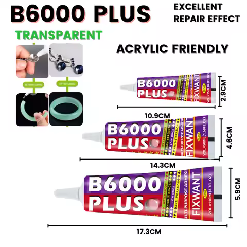B-6000 New Formula B6000 PLUS Multi-Purpose Industrial Adhesive for Crafts DIY Crystal Display Jewel