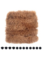 16pcs Thick Pipe Cleaners Set Includes 4pcs Pipe Cleaners 8pcs Eyes 4pcs Noses Brown Large Chenille 