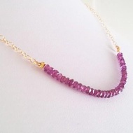 紅石榴石 K14GF 項鍊