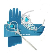 {READY STOCK} Princess Budak Perempuan Glove Crown Set Blue