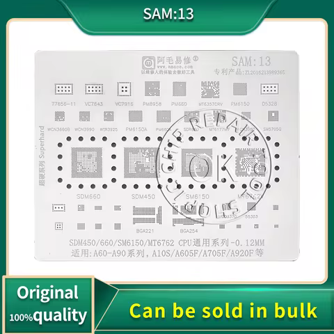 SAM13 Stencil BGA Reballing For Samsung A10S A20 A30 A40 A50 A60 A70 A80 A90 A605F A705F A920F SDM66