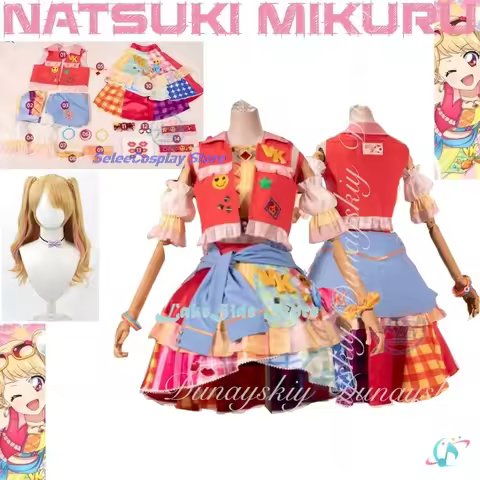 Halloween Costume Woman Aikatsu! Anime Natsuki Mikuru Cosplay A School Idol Singing Clos Pink Khaki 