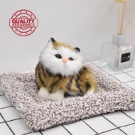 Simulation Sleeping Cat Plush Bamboo Charcoal Doll Decoration Car Dashboard E2R5