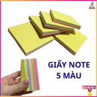 5-color luminous note paper 3x3in (7.5x7.5cm) 5-color note paper 100 sheets/fold