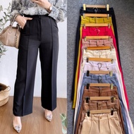 Curly Scuba Line Middle 2Size Seluar Perempuan Seluar Slack Wanita Seluar Baggy Perempuan Seluar Mur