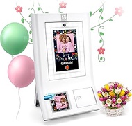 HP Sprocket Photo Booth Machine Instant Color Photo Printer - 10.1" Touchscreen, LED Ring Light - Cu