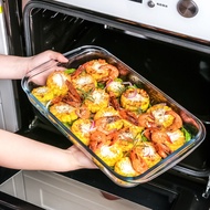 Rectangle Model Glass Baking Pan High and Low Temperature Resistance Baking Tray for Bread Cake Chee