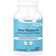 Vitacost Ultra Vitamin K Includes Advanced K2 Complex, 180 Softgels