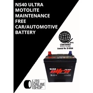 Motolite PLUS ULTRA NS40 Maintenance Free Car/Automotive Battery
