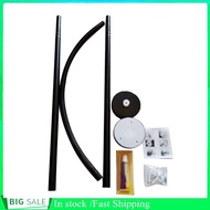 Bjiax Corner Shower Curtain Rod  Curved Wall Mount Screw Installation Extendable for Bathroom