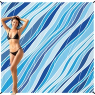 BYDOLL Beach Blanket 78''×81'' 1-5 Adults Oversized Lightweight Waterproof Sandproof Beach Blanket L