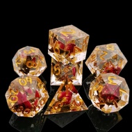 Transparent Resin Dice COC Running Group DND Board Game Dungeons And Dragons TRPG Multi-Faceted Set