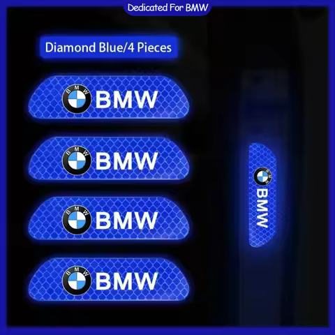 4PCS Car Door Sticker Safety Warning Reflective Mark For BMW Performance X3 X1 X2 X4 X5 X6 E30 E34 E
