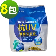《台塑生醫》Dr's Formula抗UV抗菌濃縮洗衣粉1.9kg(8包入)
