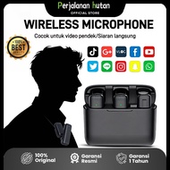 J13 Wireless Lavalier Microphone Noise Cancelling (Double Pack) - Suitable for Live Streaming, Vlogs
