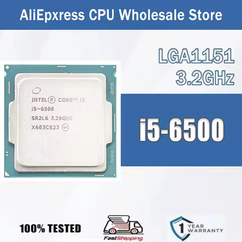 Intel Core i5-6500 3.2GHz 4 Core 4 Thread CPU Server 6M Cache up to 3.60 GHz 65W i5 6500 interface S