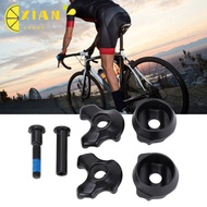 XIANS Bicycle Seat Post Clamp, Black 7 X 7mm Bike Seat Tube Clamp, Durable Aluminum Alloy with Insta