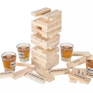 （需預訂）醉酒版層層疊 Drunken Tower Drinking Games The Crab A Piece Stacking Jigsaw Blocks Hardwood Board Game