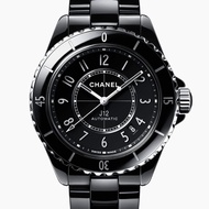 小巴黎二手名牌真品Chanel J12 38m 黑陶瓷 機械 2019有保卡 狀況好