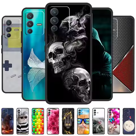 For VIVO V23 5G Phone Case Shockproof Protective Back Cover For VIVO V23 5G Popular Flower Printed T