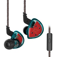 Kz หูฟังเอียร์บัด Es4มีสีสันหูฟังแบบสอดในหูชุดหูฟังผสมเบส Hifi ตัดเสียงรบกวนพร้อมสายเคเบิล Kz Zst Zs