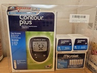 全新 Contour plus 血糖機 連（1）針 100支 和（2）血糖試紙 共75張