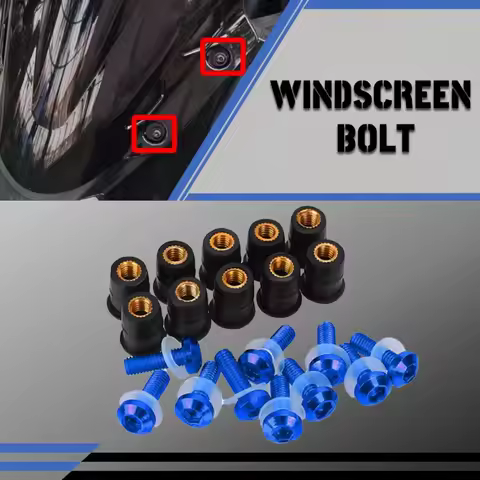 10PCS M5 Windscreen Windshield Bolts Screw Kits For Suzuki GSXR GSX-R 600 750 1000 GSX R 600 750 100