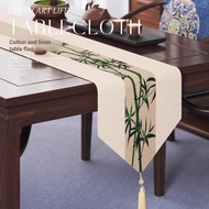 New Chinese Style Zen Tea Table Table Rag Cotton Linen Waterproof Middle Table Tea Table Mat Cloth T