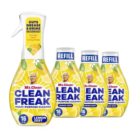 Multi Surface Cleaning Spray Deep Cleaning Kit Refill Bundle Lemon Zest Scent 64 fl oz Powerful Grea