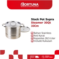 STOCK POT SUPRA 30QT + STEAMER