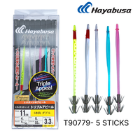 HAYABUSA - CUSTOM OTOTO 11CM DOUBLE HOOK TRIPLE APPEAL (3/5PCS SET)-CANDAT SOTONG-SQUID HOOK