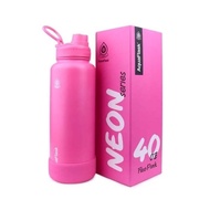 Original Neon Color Aqua . Flask Vacuum Insulated Tumbler with Free Paracord &amp; Silicone Boot