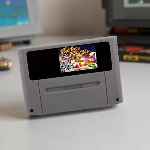 Pocky&Rocky 1 2 Link 018 for SNES Card 19 Kinds 16-Bit Game Cartridge USA/EUR Video Game Console Gam