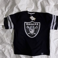 {Rolling Green Shop} NFL Japanese Branch Line Old Product Raiders Thick Wide Sleeve Jersey Short t