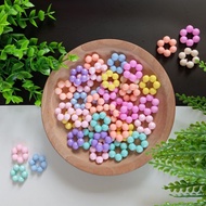 Pastel Beads Acrylic Ball Flower Beads Pastel Beads Flower Color Beads Flower BallRing