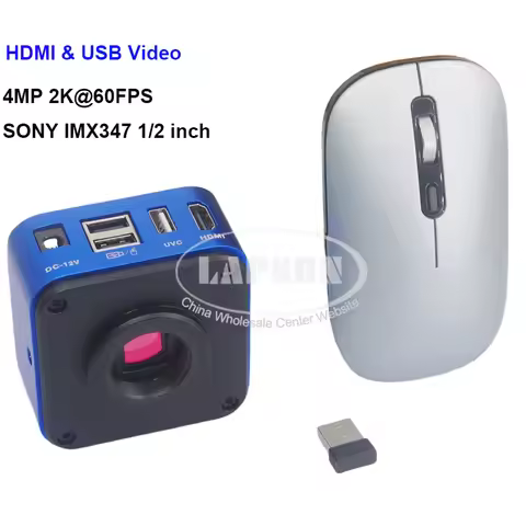 Lapsun 2025 2K 4MP 60FPS IMX347 Simul HDMI & USB C-Mount Industry Microscope Camera 80X-180X-200X Le