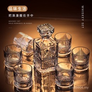 Western Wine Bottle Glass Wine Jug Crystal Glass Household Whiskey Glass European Whiskey Set Creati