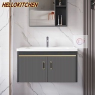 HLK Bathroom Cabinet Mirror Cabinet Bathroom Cabinet Basin Set With Cosmetic Storage Mirror Box Alum