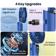 USB Handheld 2400mAh/5000mAh Mini Portable Fan USB Rechargeable FanSmall Pocket Fan 3 Speeds with La