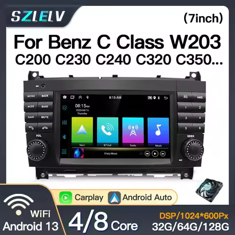 7'' For Mercedes Benz C-Class W203 CLC W203 2004-2007 Screen Android 13 Car Radio Multimedia Player 